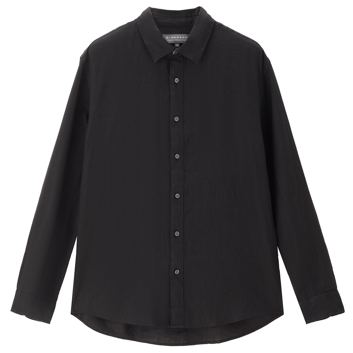Men’s Linen Poplin Long Sleeve Shirt | Korea Collection - Giordano