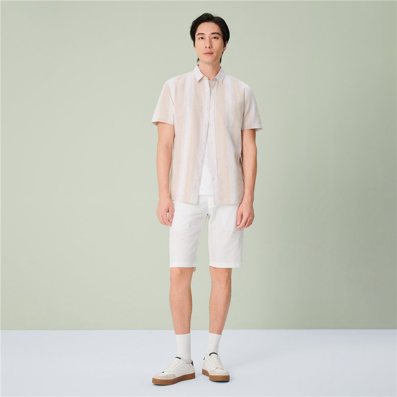 Men's Linen Popplin Shirt - Giordano Online
