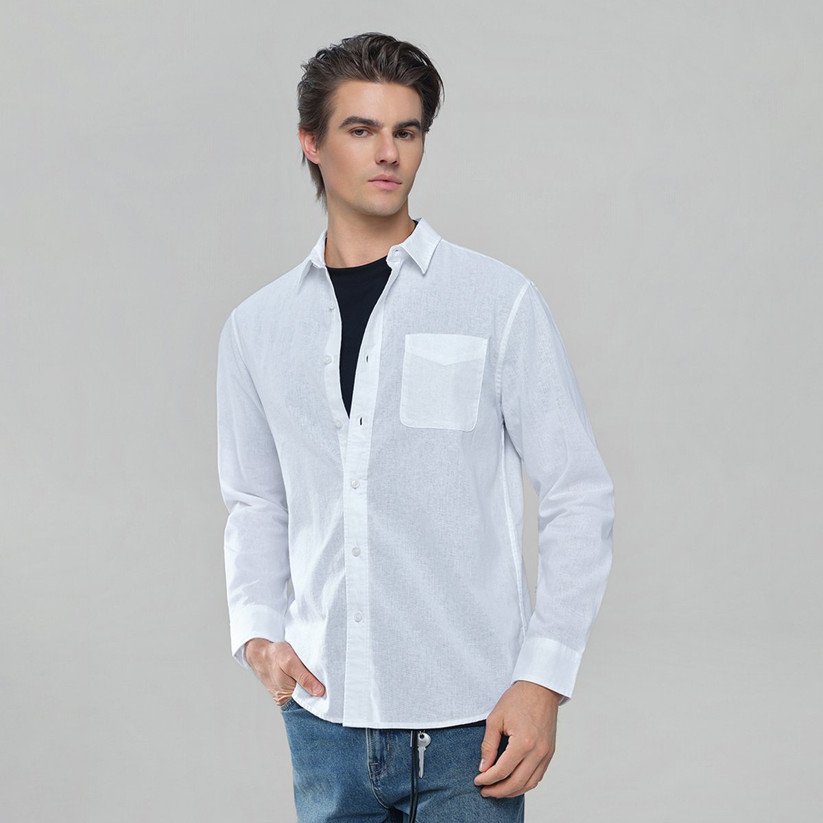 Men's Linen Shirt - Giordano Online