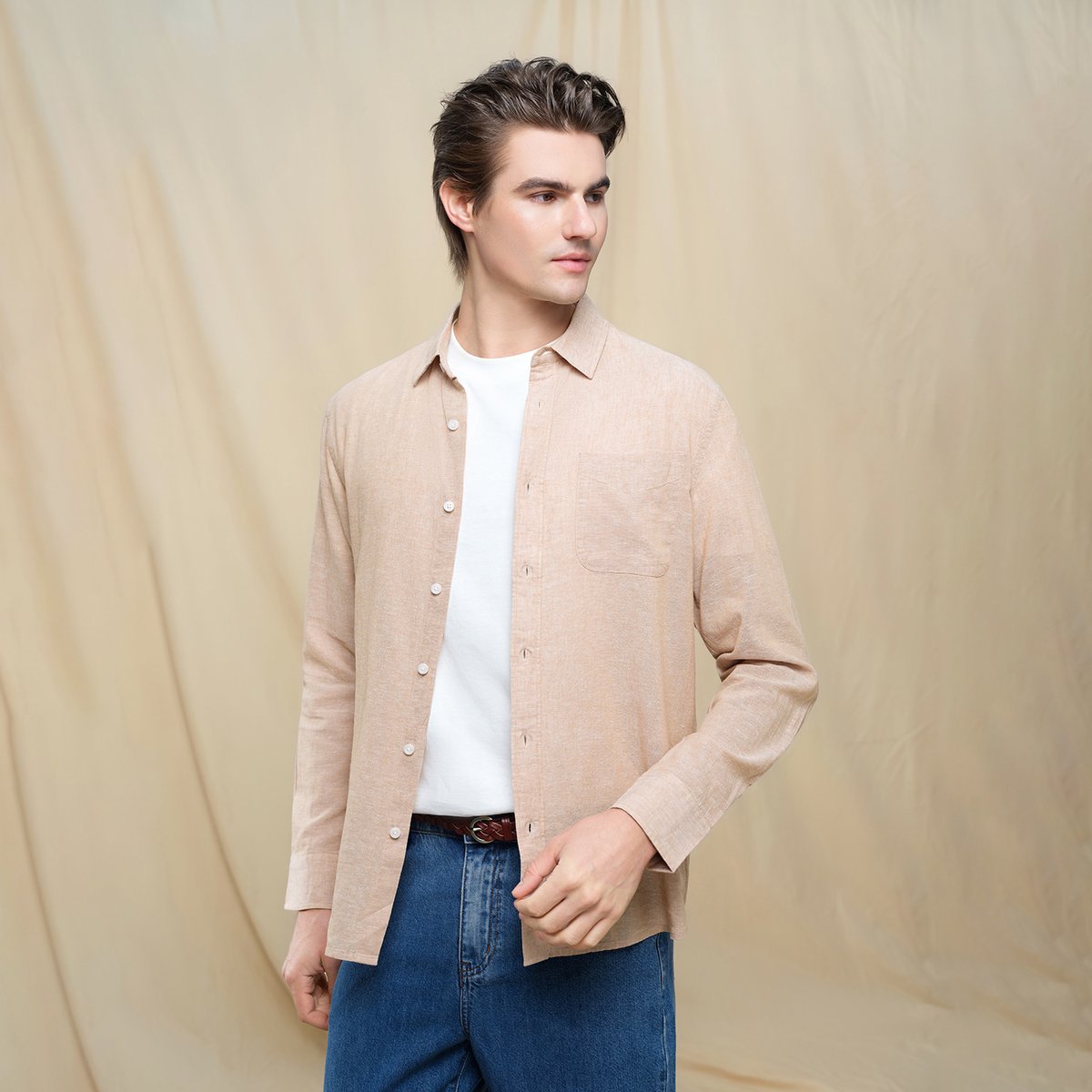 Men's Linen Shirt - Giordano Online