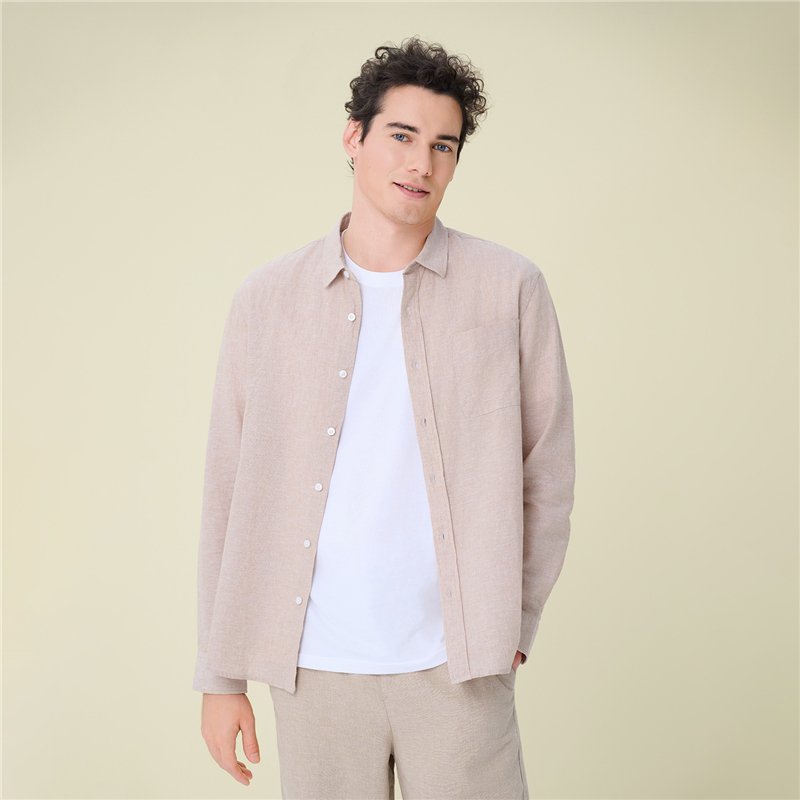 Men's Linen Shirt - Giordano Online