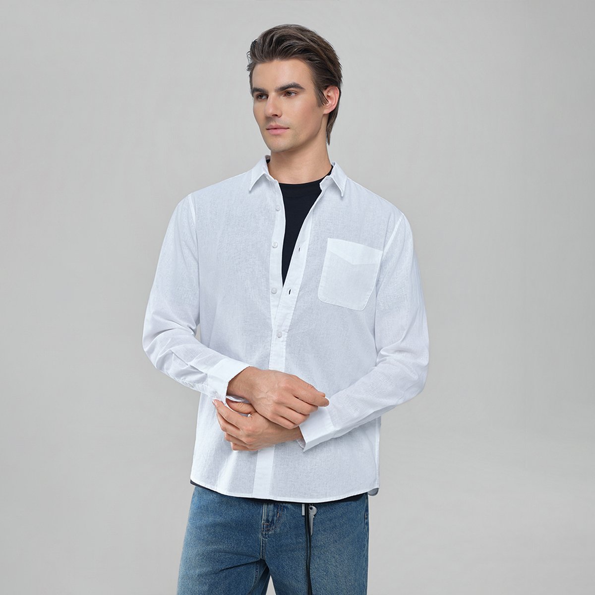 Men's Linen Shirt - Giordano Online