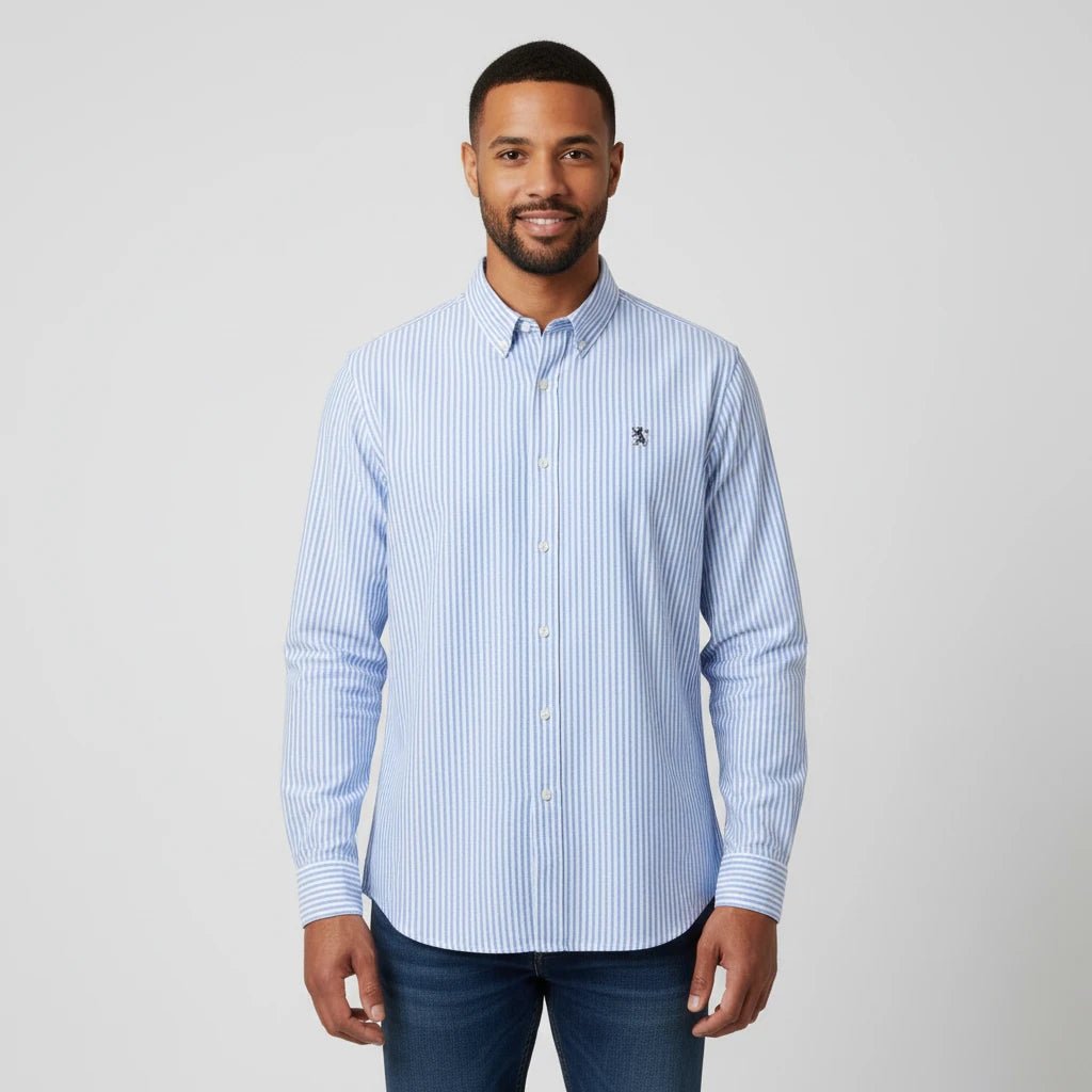 Men's Lion Oxford Long Sleeve Shirt - Giordano Online