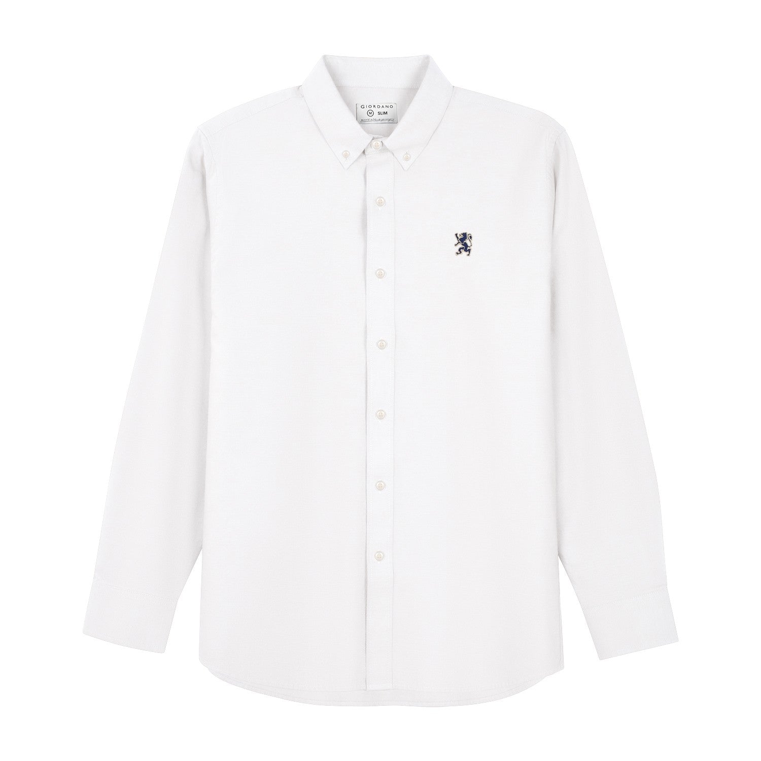 Men's Lion Oxford Shirt - White - Giordano