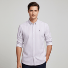 Men's Lion Oxford Slim Long Sleeve Shirt - Giordano Online