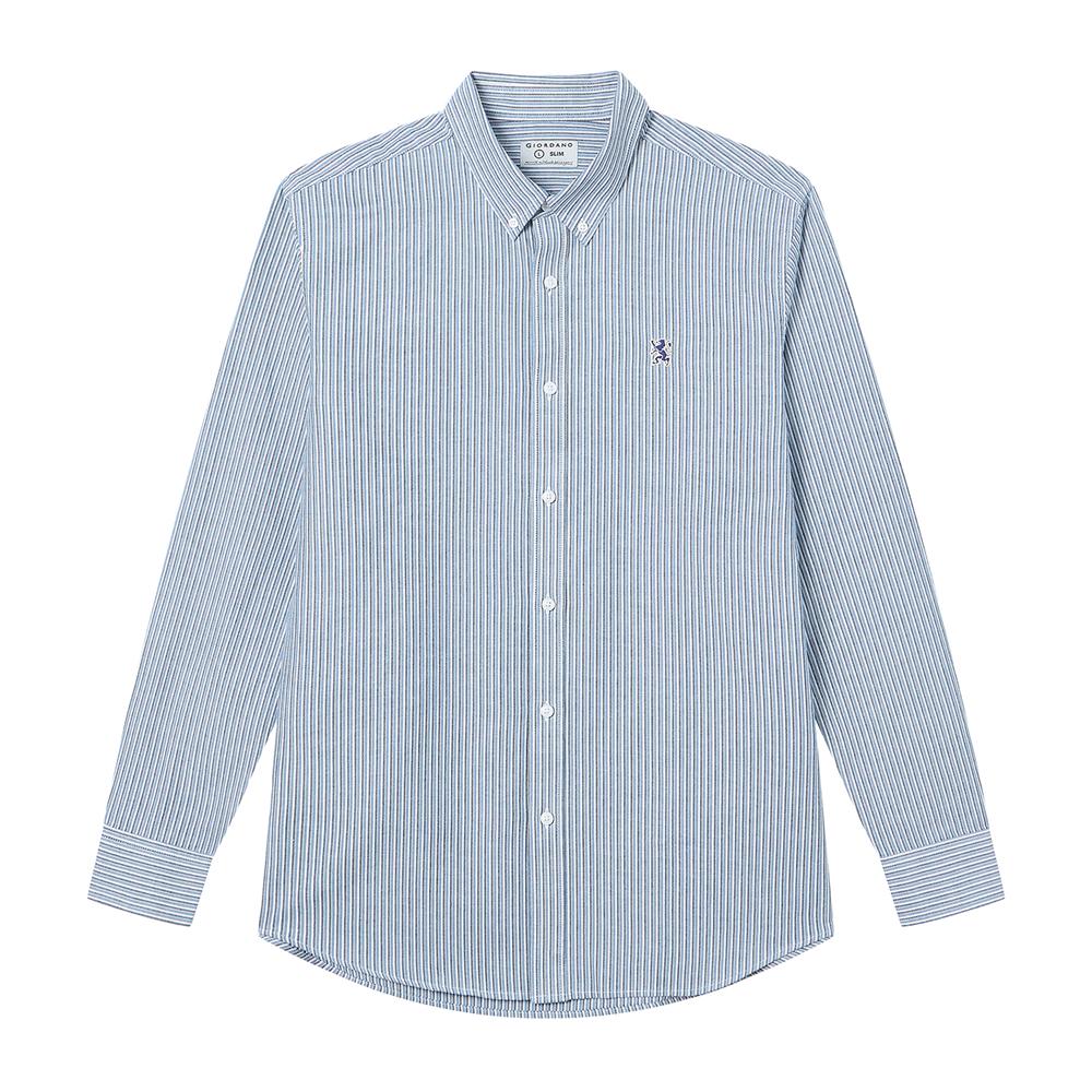 Men's Lion Oxford Slim Long Sleeve Shirt - Giordano Online