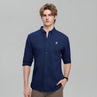 Men's Lion Oxford Slim Long Sleeve Shirt - Giordano Online