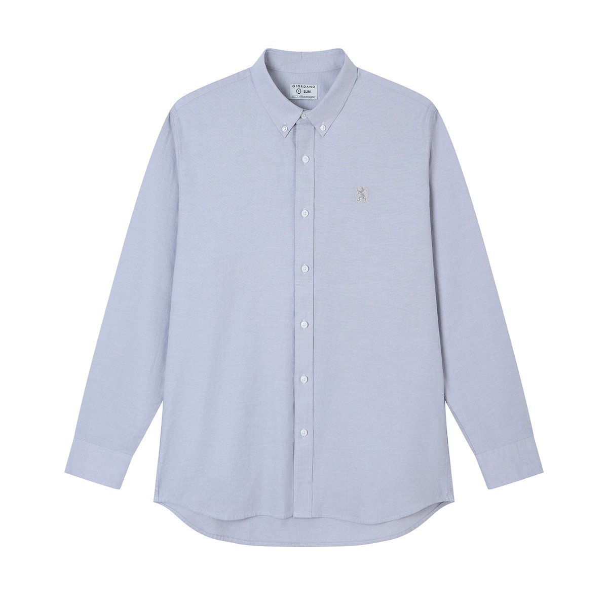 Men's Lion Oxford Slim Long Sleeve Shirt - Giordano Online