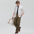 Men's Lion Oxford Slim Long Sleeve Shirt - Giordano Online