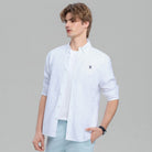 Men's Lion Oxford Slim Long Sleeve Shirt - Giordano Online
