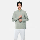Men's Lion Oxford Slim Long Sleeve Shirt - Giordano Online