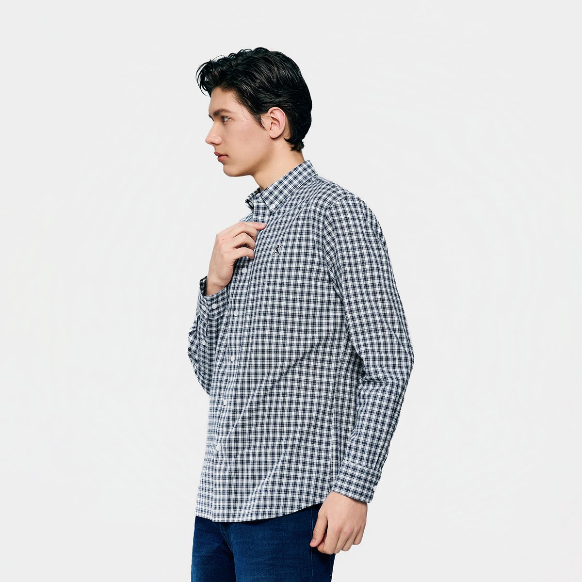 Men's Lion Oxford Slim Long Sleeve Shirt - Giordano Online