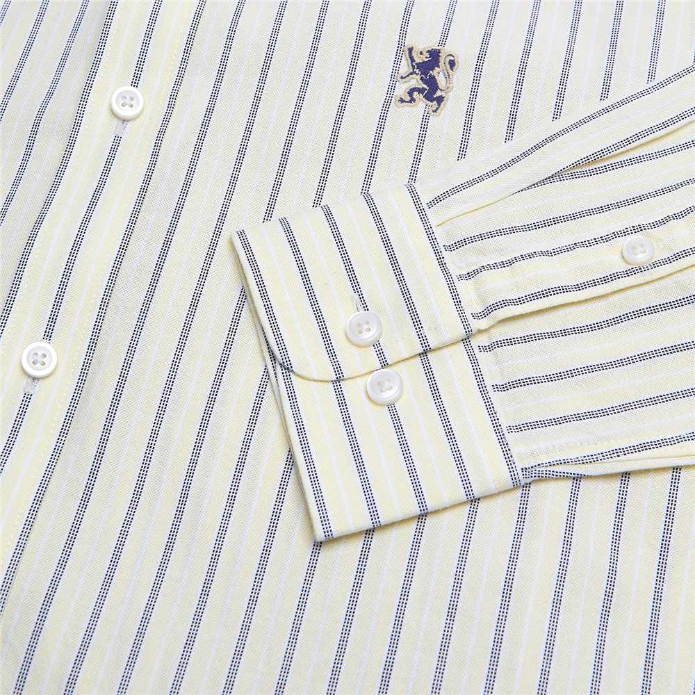 Men's Lion Oxford Slim Long Sleeve Shirt - Giordano Online