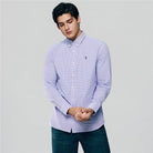 Men's Lion Oxford Slim Long Sleeve Shirt - Giordano Online