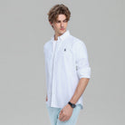 Men's Lion Oxford Slim Long Sleeve Shirt - Giordano Online
