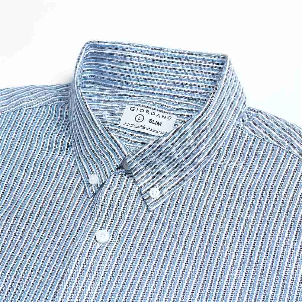 Men's Lion Oxford Slim Long Sleeve Shirt - Giordano Online