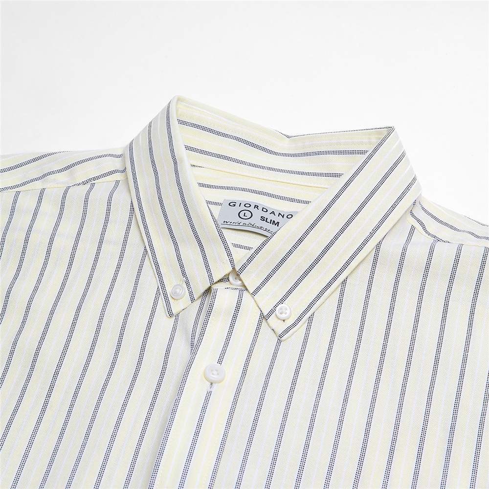 Men's Lion Oxford Slim Long Sleeve Shirt - Giordano Online