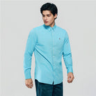 Men's Lion Oxford Slim Long Sleeve Shirt - Giordano Online