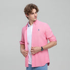 Men's Lion Oxford Slim Long Sleeve Shirt - Giordano Online