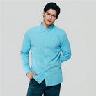 Men's Lion Oxford Slim Long Sleeve Shirt - Giordano Online