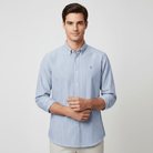 Men's Lion Oxford Slim Long Sleeve Shirt - Giordano Online