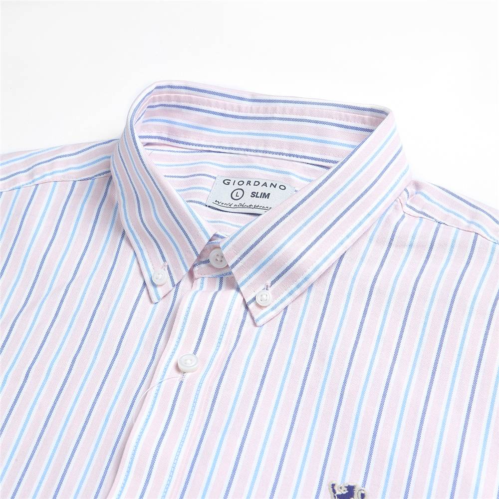 Men's Lion Oxford Slim Long Sleeve Shirt - Giordano Online