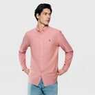 Men's Lion Oxford Slim Long Sleeve Shirt - Giordano Online