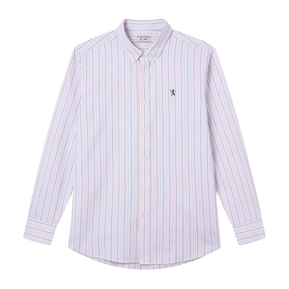Men's Lion Oxford Slim Long Sleeve Shirt - Giordano Online