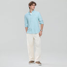 Men's Lion Oxford Slim Long Sleeve Shirt - Giordano Online