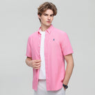 Men's Lion Oxford Slim Short Sleeve Shirt - Giordano Online