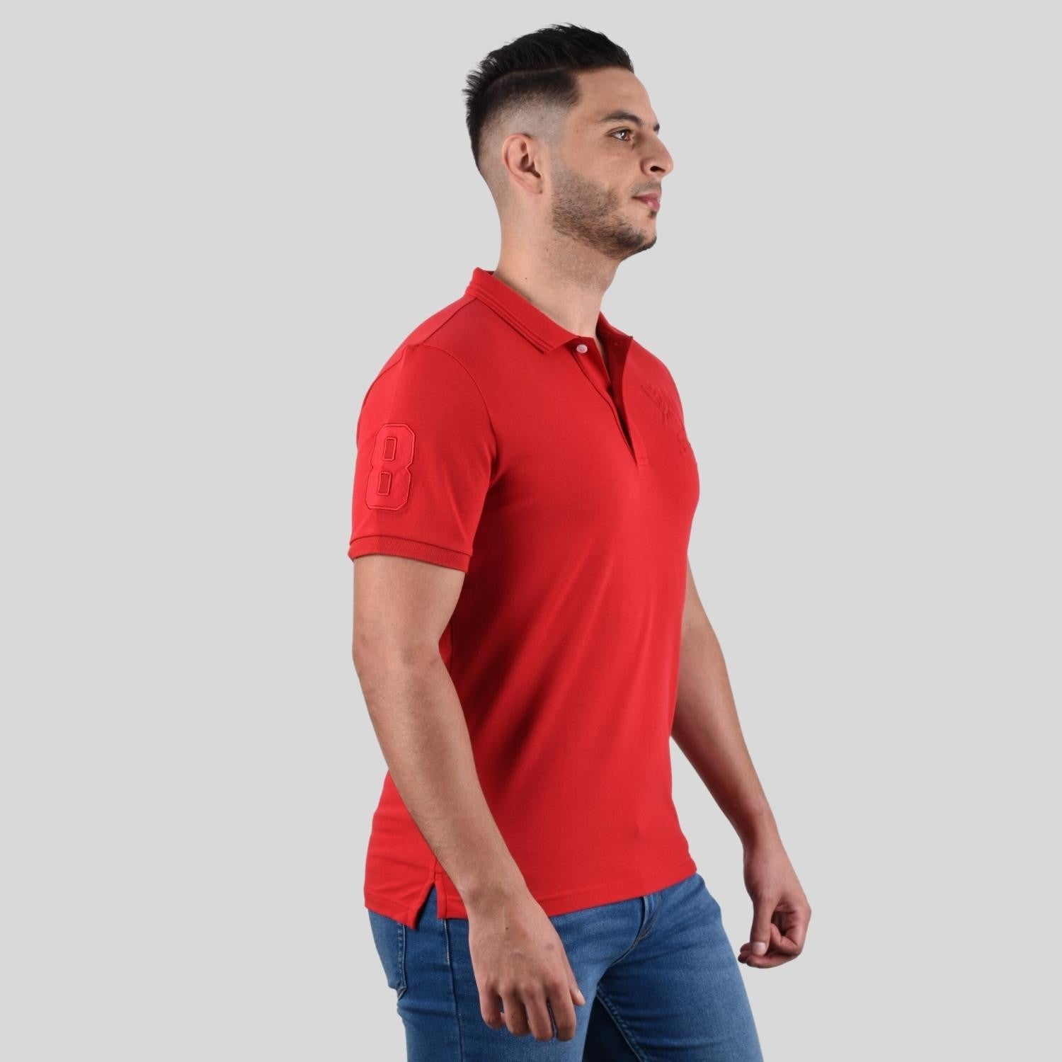 Men's Lion Polo - Red - Giordano Online