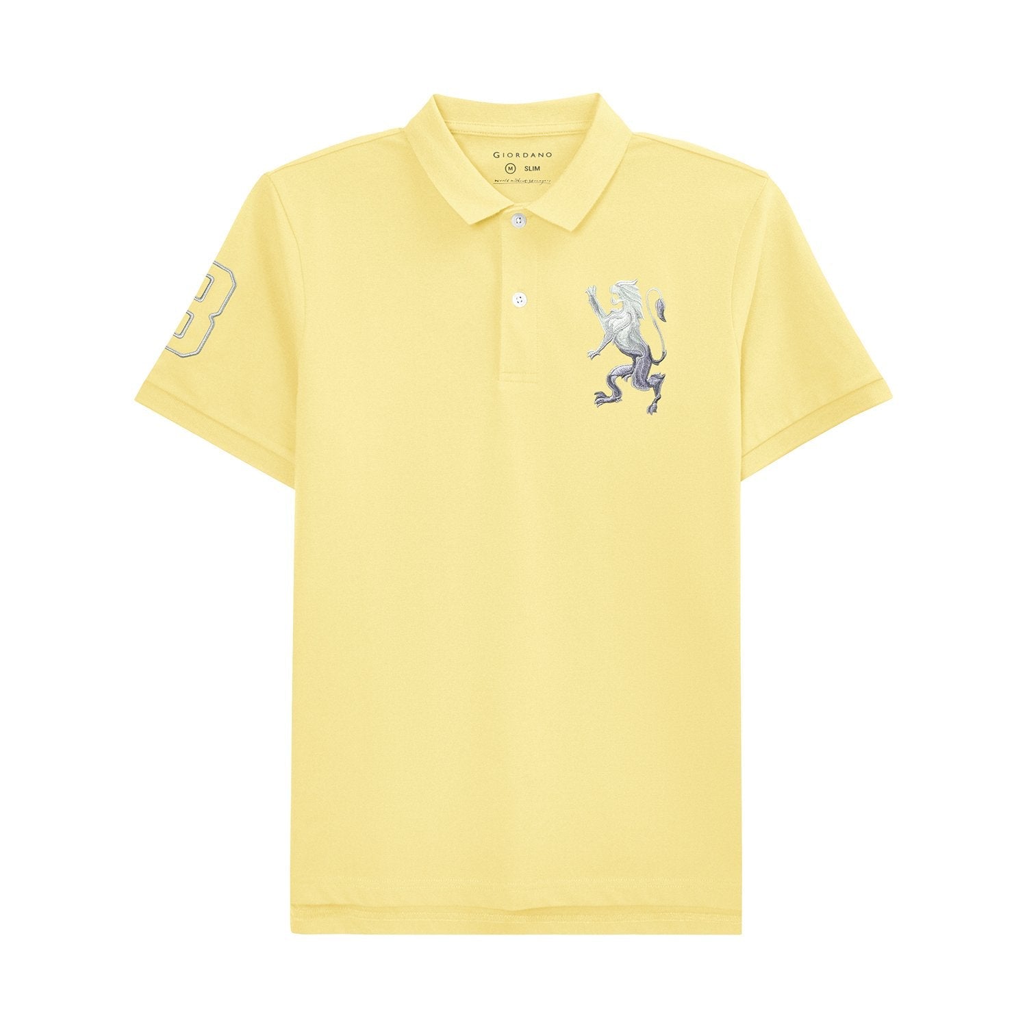 Men's Lion Polo - Yellow - Giordano Online