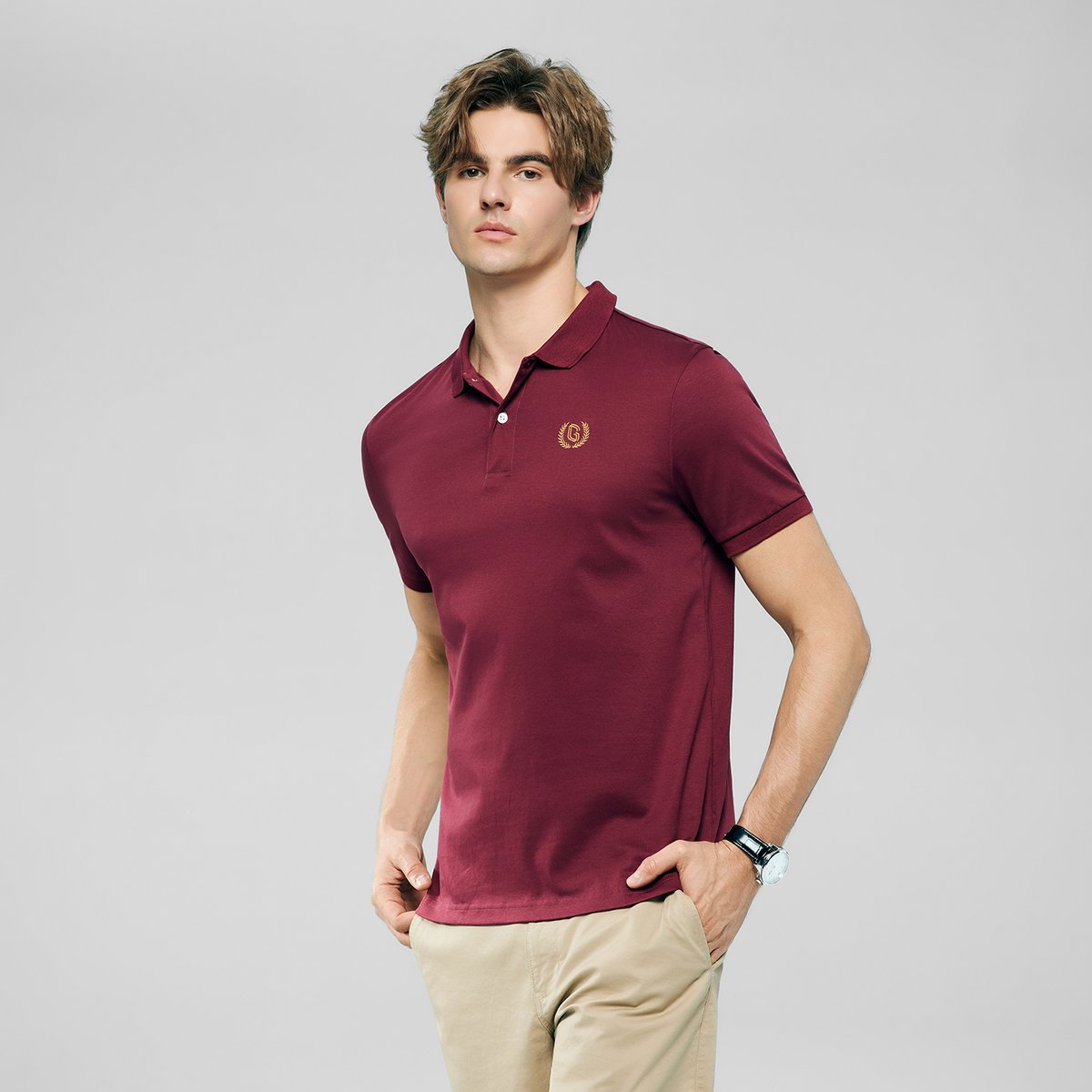 Men’s Liquid Touch Slim Fit Cotton Interlock Polo - Giordano Online