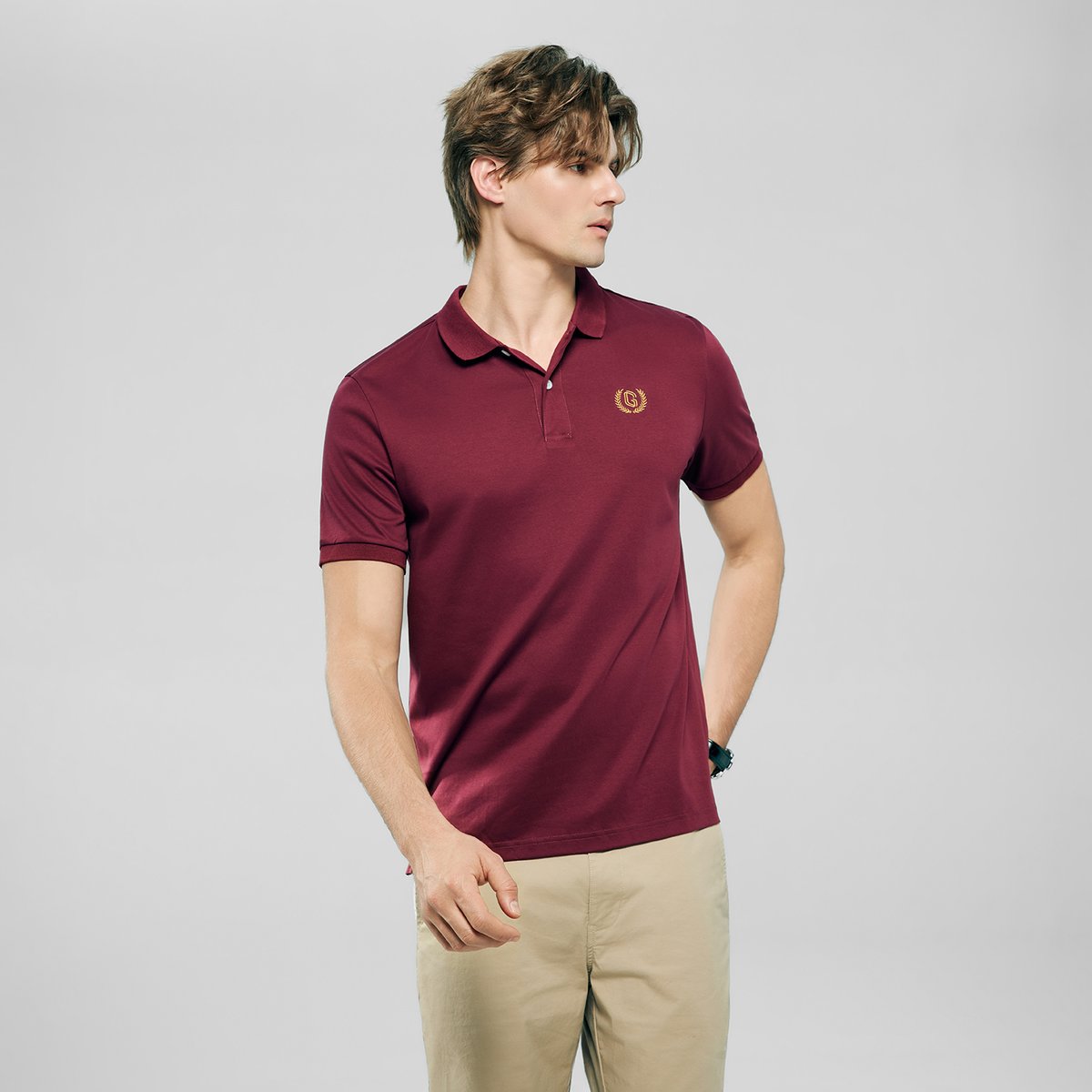 Men’s Liquid Touch Slim Fit Cotton Interlock Polo - Giordano Online