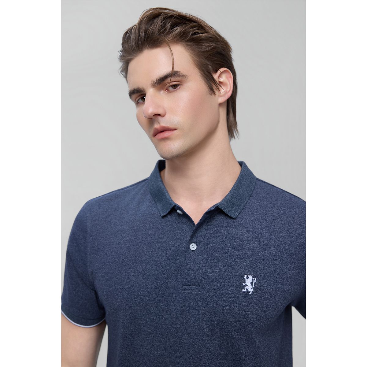 Men's Lycra Pique Raglan Sleeve Embroidery Slim Fit Polo - Giordano Online