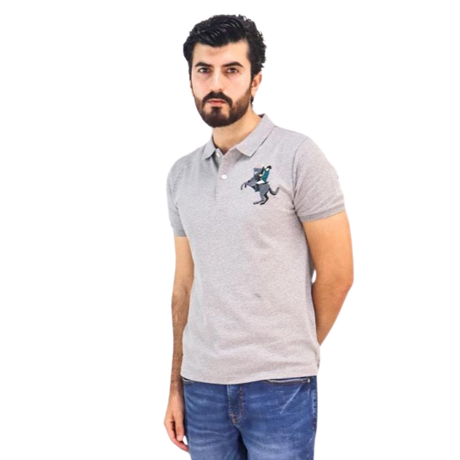 Men's Napoleon Polo - Grey - Giordano Online