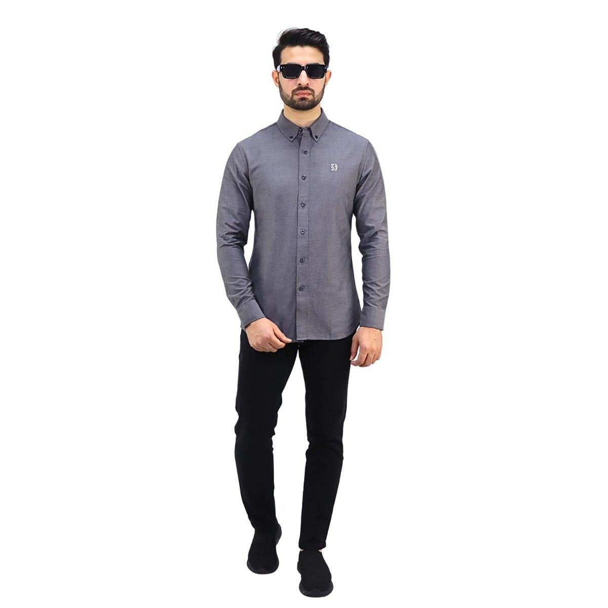 Men's Oxford Long Sleeve Shirt - Giordano Online