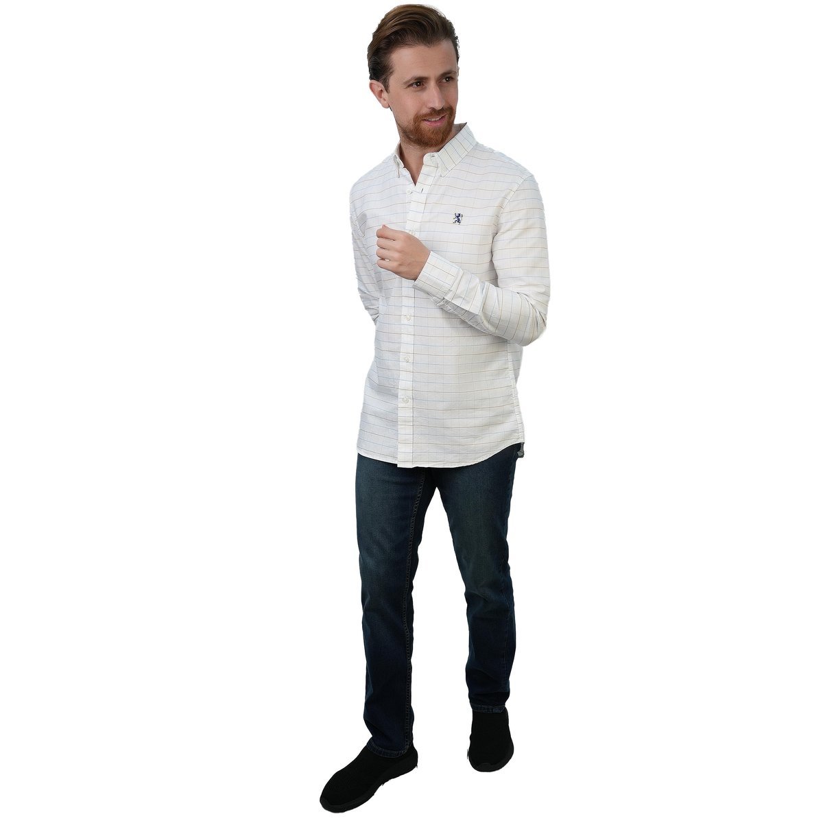 Men's Oxford Long Sleeve Shirt - Giordano Online