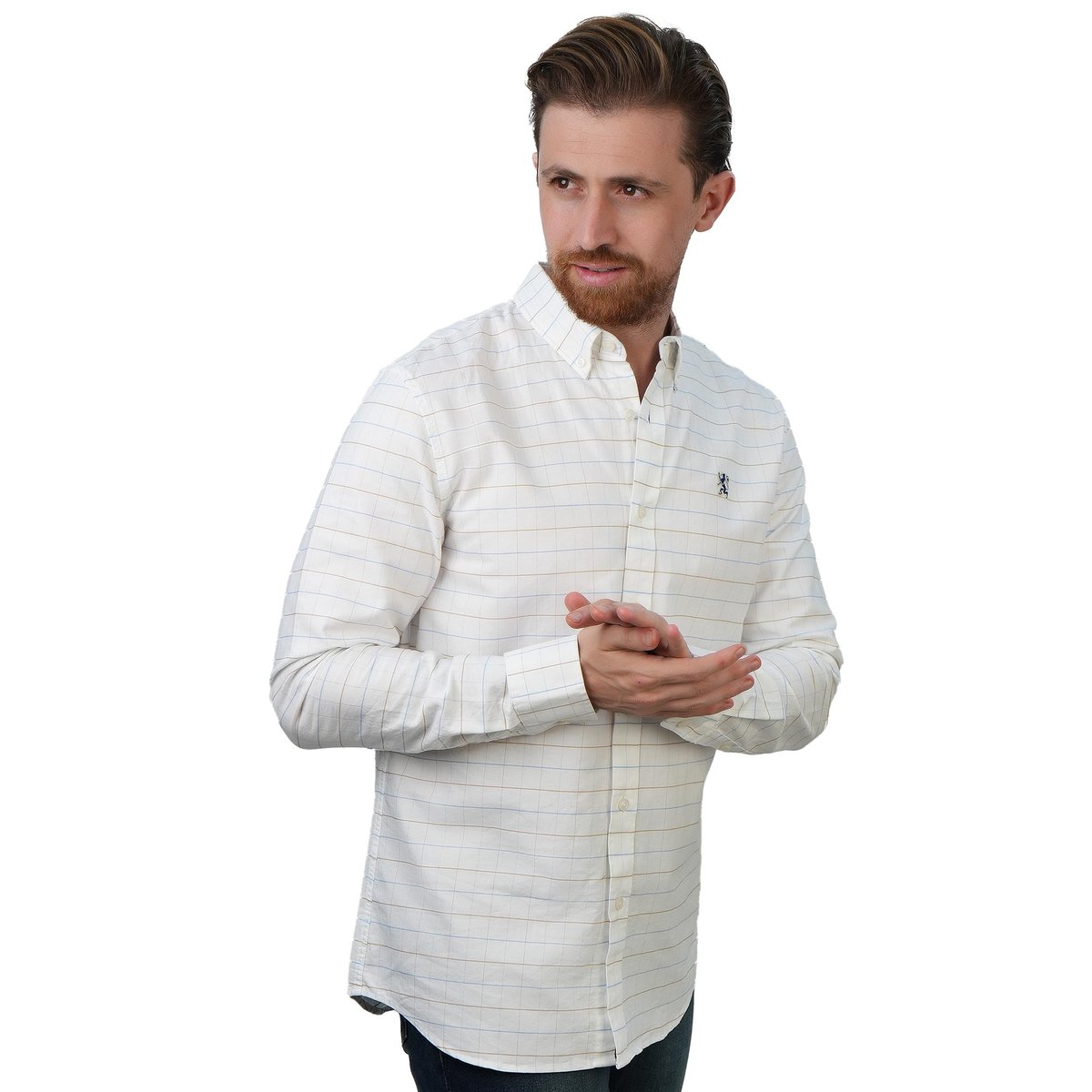 Men's Oxford Long Sleeve Shirt - Giordano Online