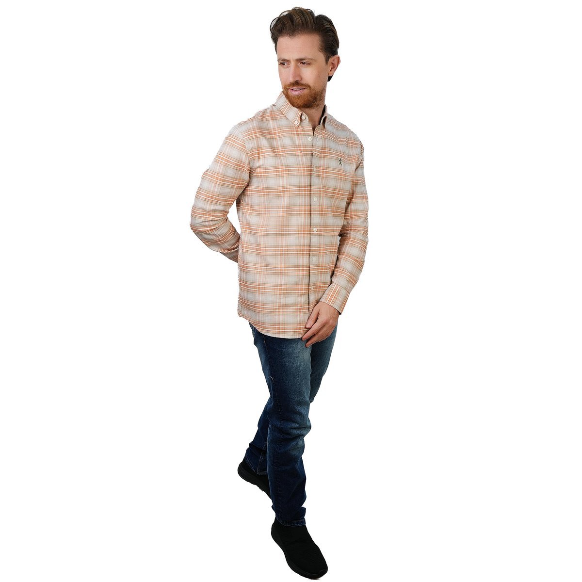 Men's Oxford Long Sleeve Shirt - Giordano Online