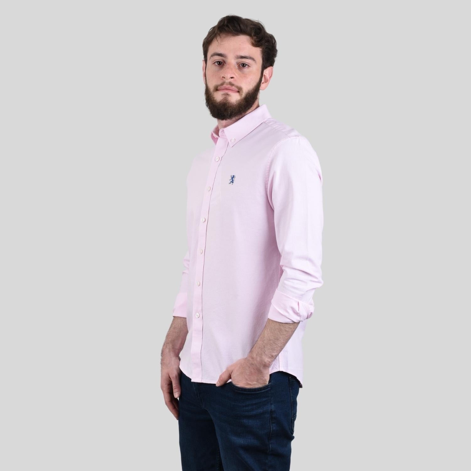 Men's Oxford Long Sleeve Shirt - Giordano Online