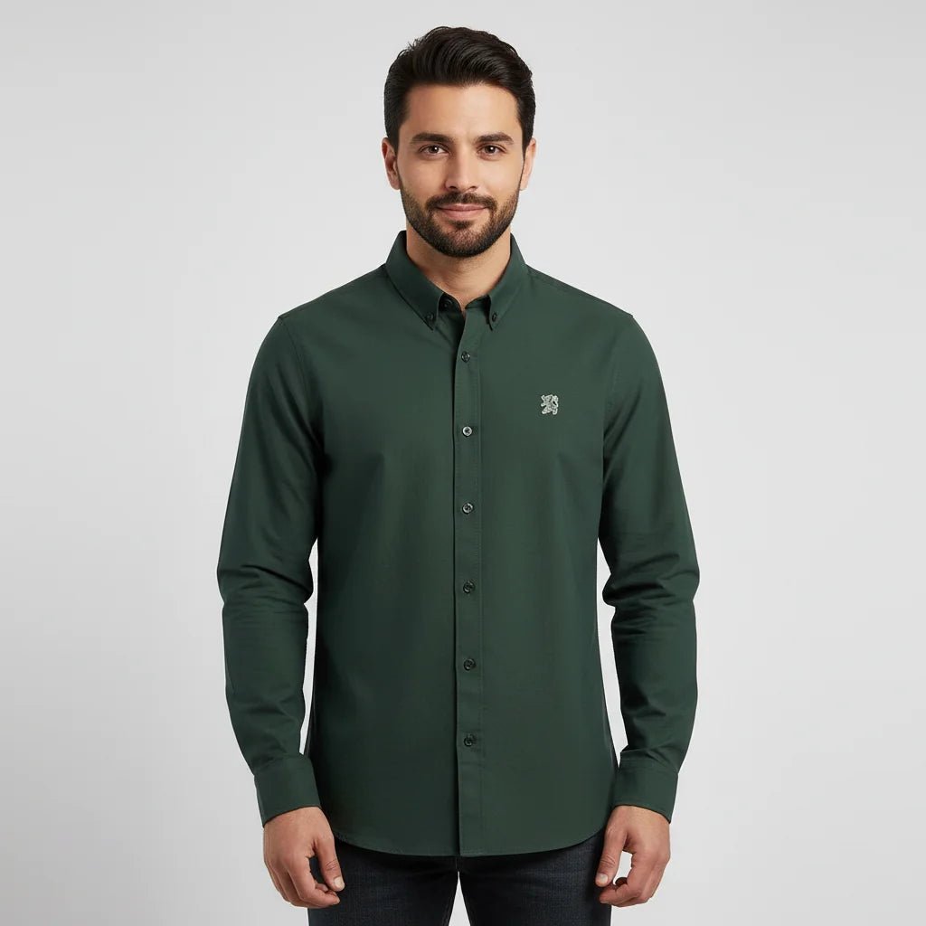 Men's Oxford Long Sleeve Shirt - Giordano Online