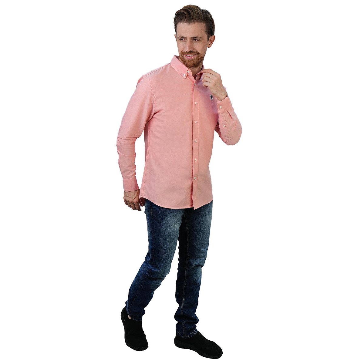 Men's Oxford Long Sleeve Shirt - Giordano Online