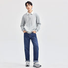 Men’s Regular Fit Mid Rise Elastic Waist Denim Jeans | Online Exclusive - Giordano Online