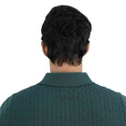 Men's Regular Fit Short Sleeve Cable - Knit Polo Sweater - Giordano Online