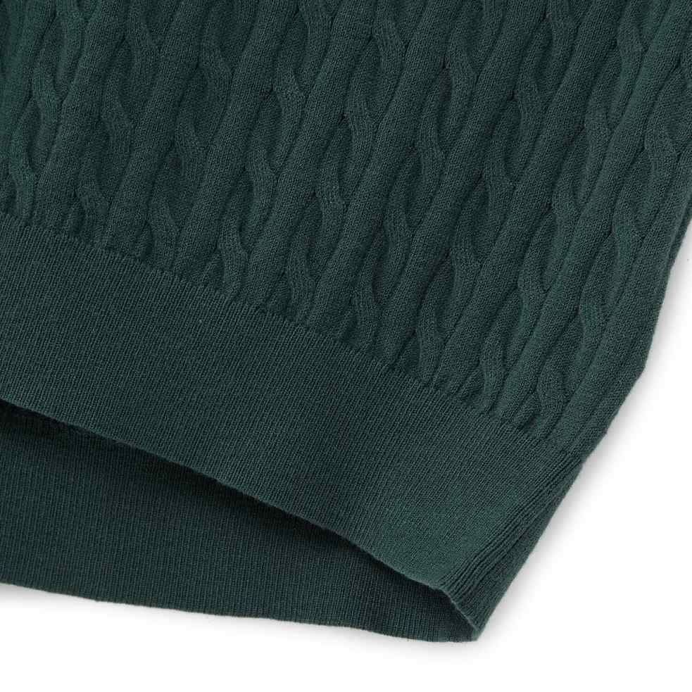 Men's Regular Fit Short Sleeve Cable - Knit Polo Sweater - Giordano Online