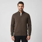 Men's Regular Fit Texture Stitch Mock Neck Full Zip Cardigan - Giordano Online