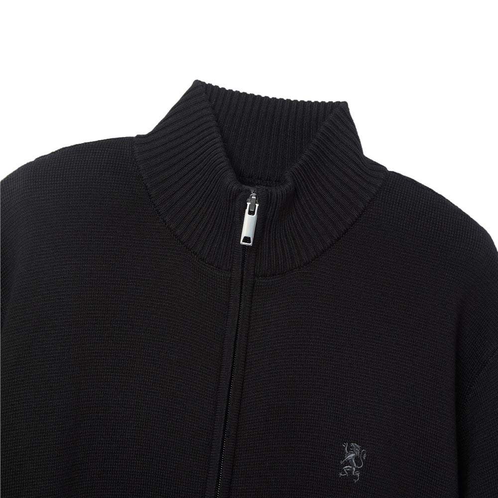 Men's Regular Fit Texture Stitch Mock Neck Full Zip Cardigan - Giordano Online