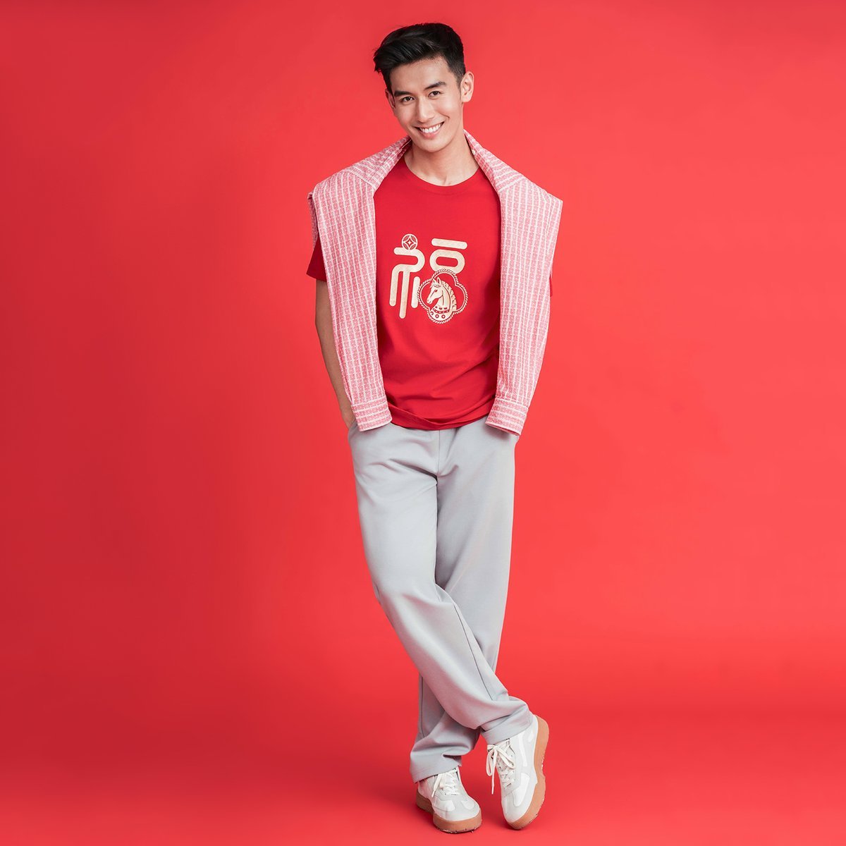 Men’s Regular Straight Interlock Elastic Waist Jogger - Grey - Giordano Online