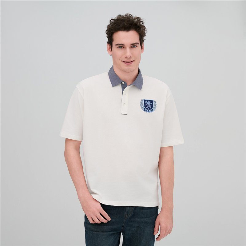 Men's Relax Embroidered Bold Polo - Giordano Online